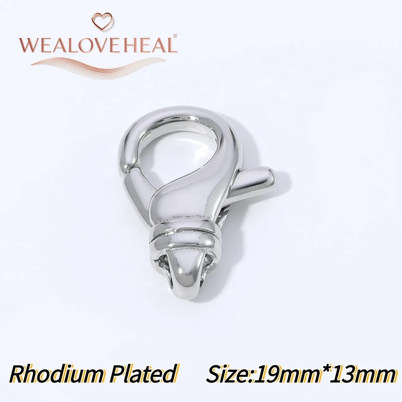 armband verschluss, 20mm Großer Rhodium-beschichteter Messing-Karabinerhaken Hochwertiger Metall-Federhaken für DIY Halsketten- und Armbandherstellung – Detail 21
