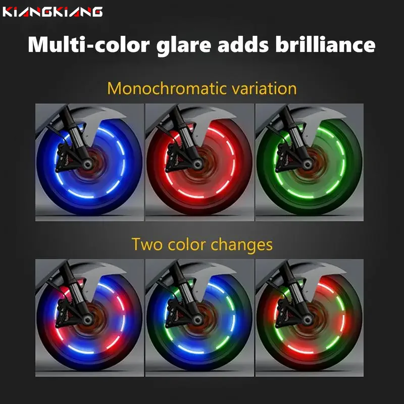 LED Wheel Valve Light Universal Dustproof Tire Valve Cap Lamp Car Air Valve Cap Light For Motorcycles Bicycles Electric Vehicles