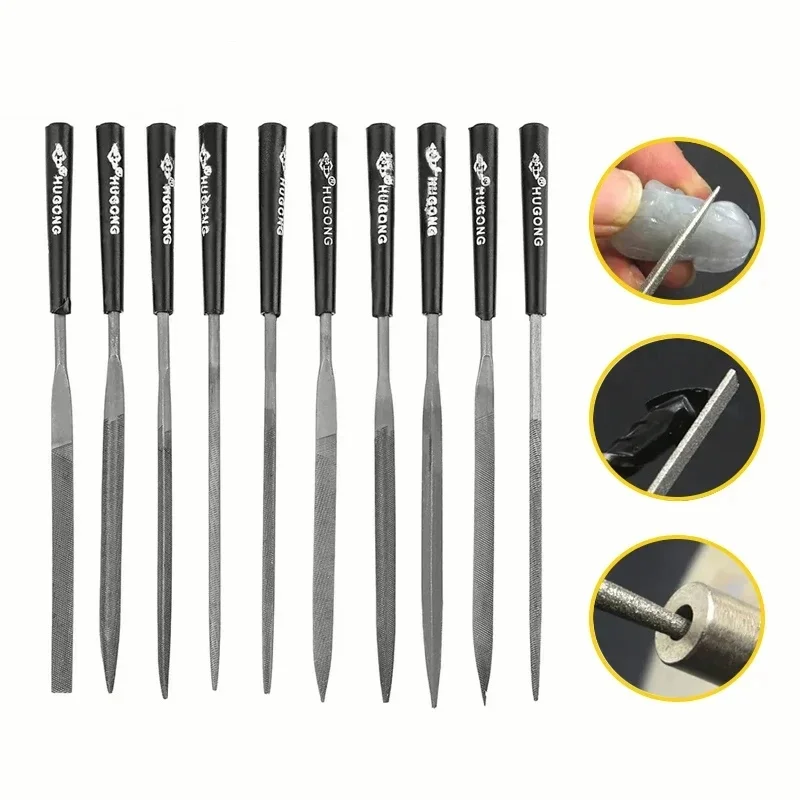 

Premium Needle File Set Precision Round Half Round Flat Square Triangle Hand Files for Woodwork Tools metal file wood carving