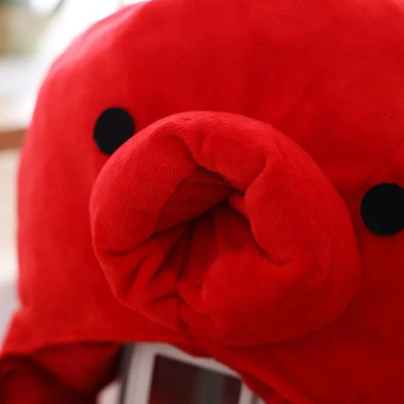 الأخطبوط قبعة حيوانات البحر للبالغين والأطفال ، لعبة محشوة من القطيفة الناعمة ، غطاء رأس ، مهرجان تأثيري ، زي الحزب ، صور الدعائم ، الإبداعية ، لطيف