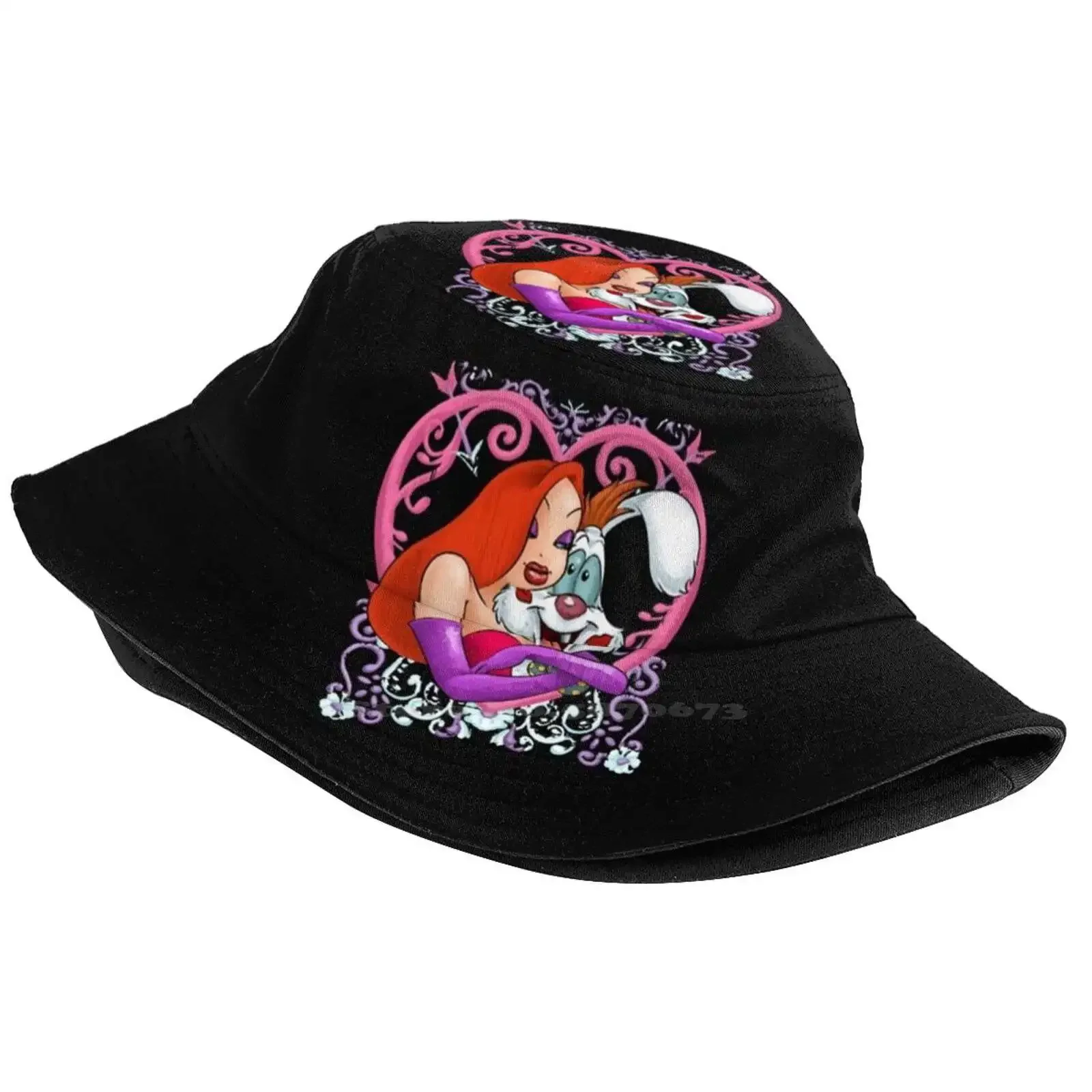 Rabbit Art Unisex Fashion Women Men Breathable Bucket Hats Rabbit Who Framed Roger Rabbit Cartoon Sexy