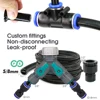 Lue's House Black 8mm PE Hose 20cm Flexible Nozzle Misting Watering System 45/60/80/100W Self-priming Pump Adjustable Sprayer Kit for Garden - Thumbnail Image 4