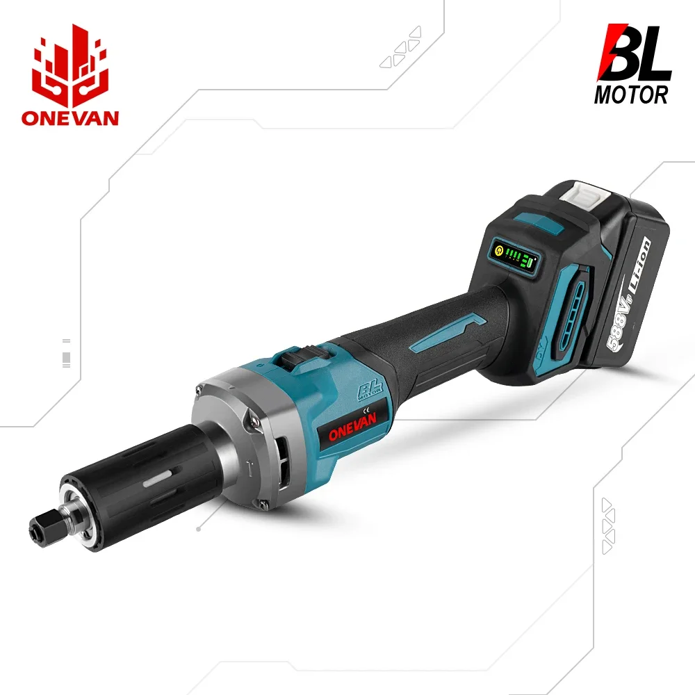 ONEVAN-Meuleuse électrique sans balais, 35000 tr/min, 2000W, 6mm, sans fil, vitesse variable, outils à distance pour batterie Makita 18V