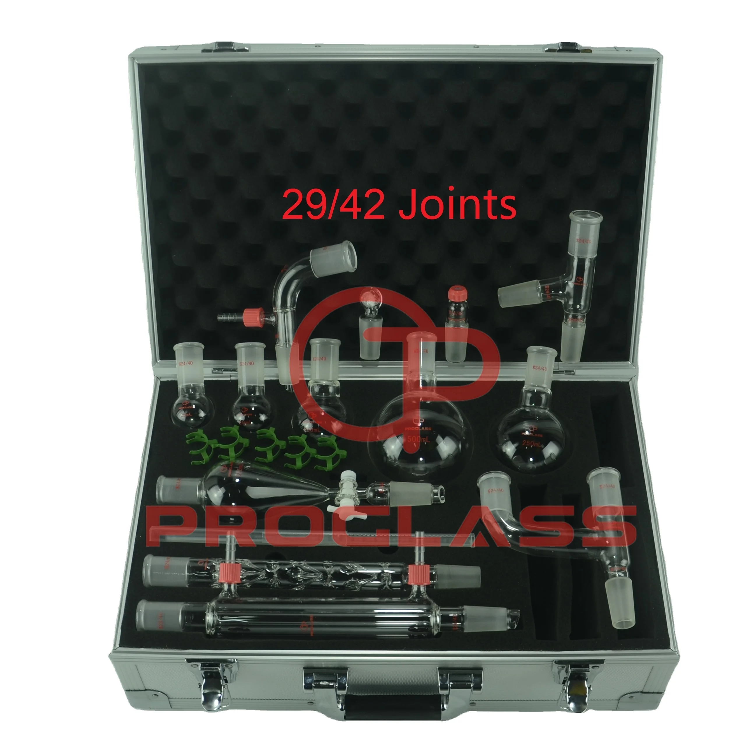 29/42 Joint Primary Organic Chemistry Lab Set with Storage Cabinet Box, Laboratory Glassware Experiment Kit