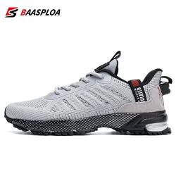 Baasploa 2022 novos sapatos esportivos casuais masculinos malha respirável sapatos masculinos ao ar livre grama caminhada sapatos de ginásio para homens tênis de corrida