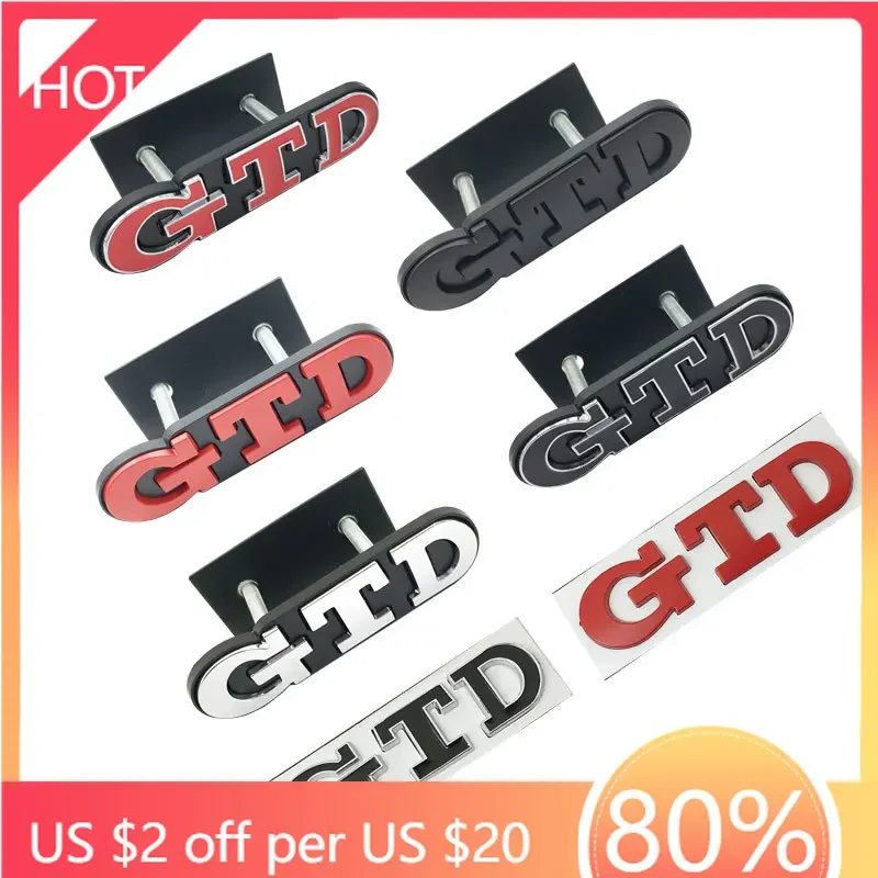 

Golf 3 4 MK3 MK4 2026 Hot For VW VOLKSWAGEN 3D Metal Sticker GTD Front Grille Emblem Rear Trunk Stickers For GTD Golf 2 4 5 6 7