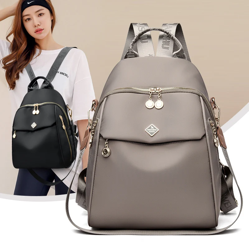 

Women's Brand Designer Nylon Backpack Large Capacity 28L Laptop Bag Premium Leisure Travel Rucksack Fashion Handbag Gift for Her