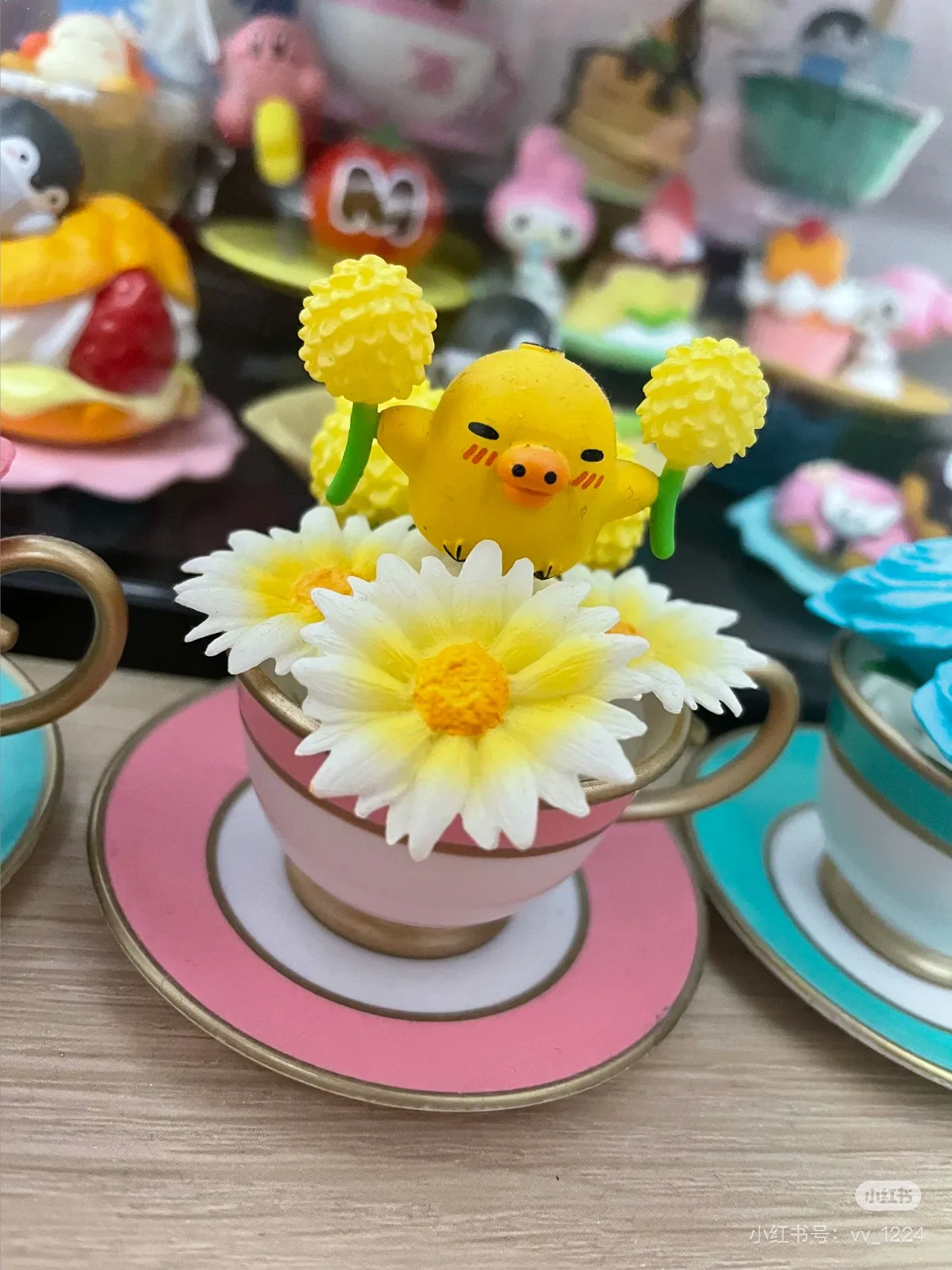 リーメントリラックマフラワーカップかわいいかわいいブラインドボックスおもちゃアニメフィギュアモデルのおもちゃ収集装飾品キッズギフト