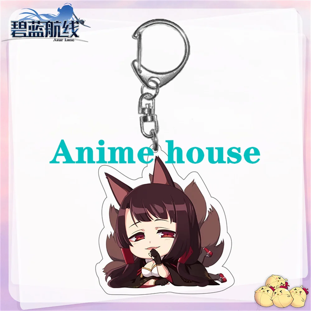 Anime Azur Lane Game Acrylic Figure Cute Keychain 6cm Bags Pendant  Gift