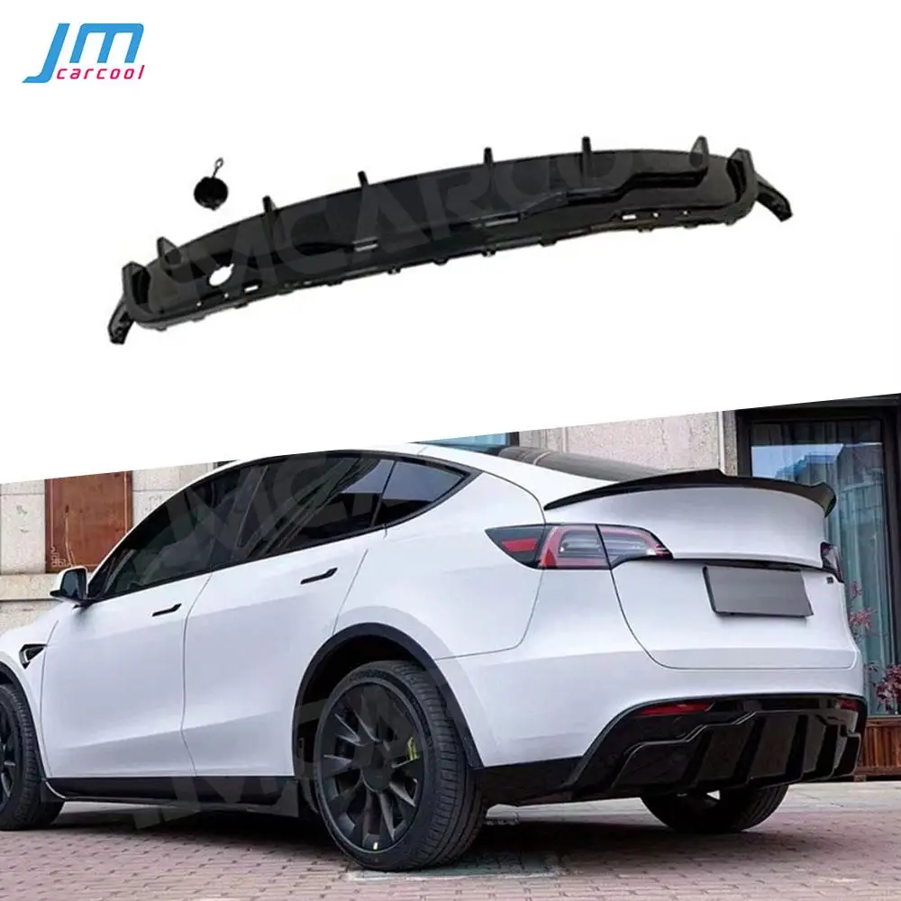 

ABS/Carbon Fiber Rear Diffuser for Tesla Model Y 2021+ Rear Bumper Extension Lip Diffuser Spoiler Car Bodykits