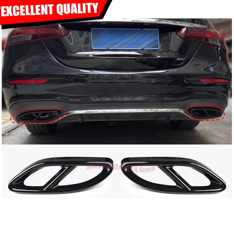 For Mercedes Benz A C E GLC Class Car Four Outlet Exhaust Tailpipe Cover Decoration Modification C-Tailpipe Exhaust
