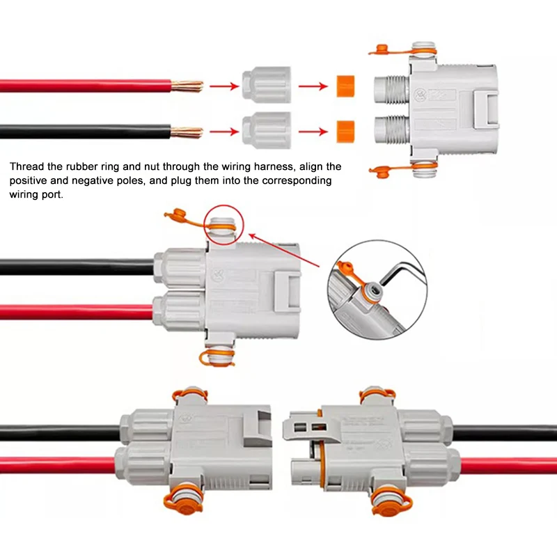 100A Waterproof Plug Pressure Free Line Parking Air Conditioning Truck High-power Generator Quick Male and Female Connector