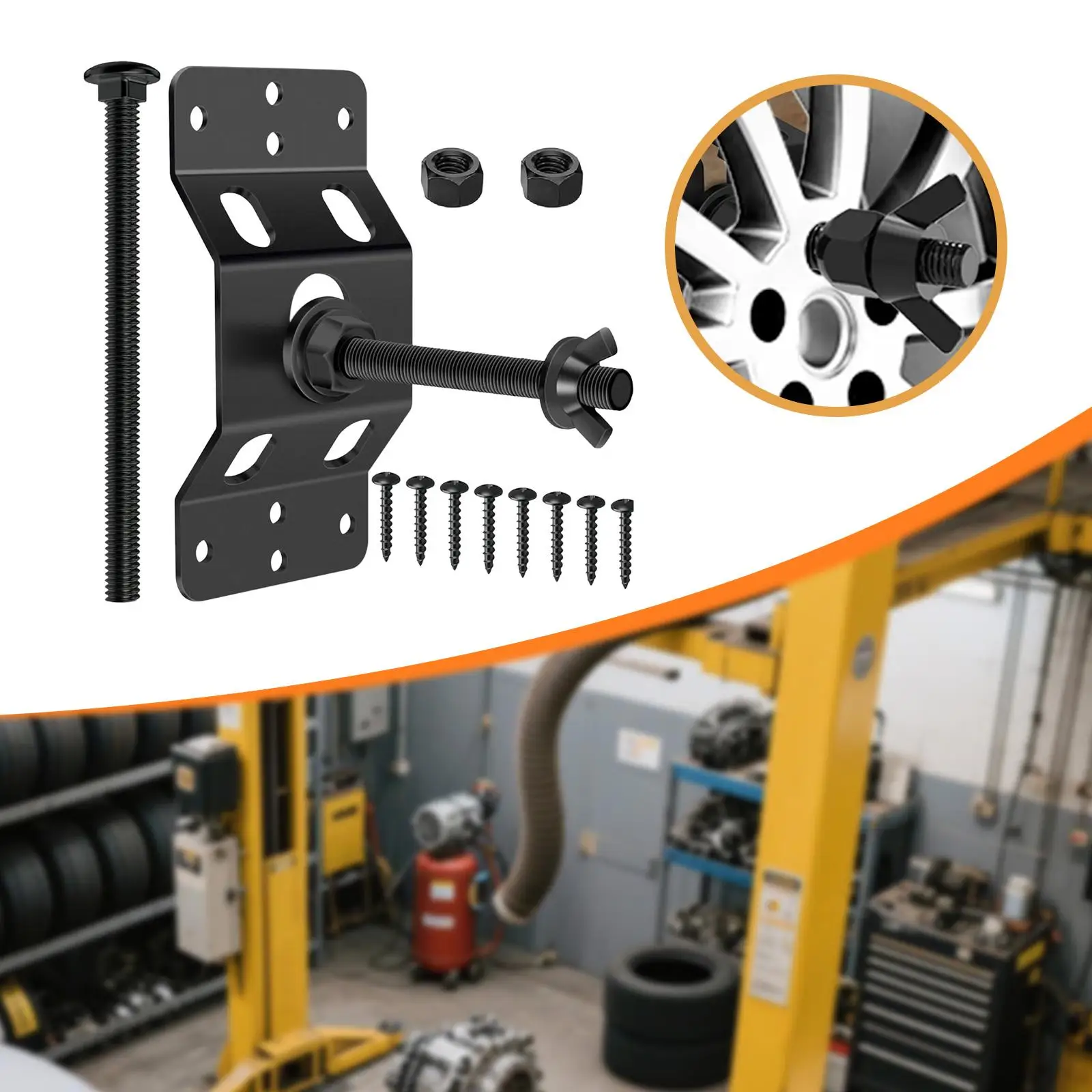 

Надежный стальной настенный держатель для запасного колеса: надежная опора для прицепов, грузовиков, внедорожников и седанов