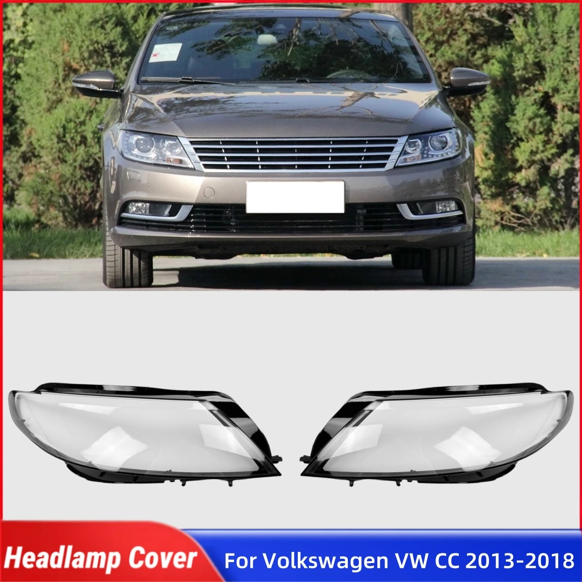 ل Volkswagen VW CC 2013 2014 2015 2016 2017 2018 قطع غيار السيارات والاكسسوارات أباجورة مصباح قذيفة المصابيح الأمامية عدسة