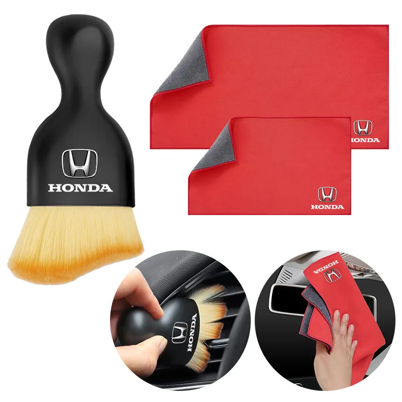 

Аксессуары для Honda Civic Accord CRV Hrv, мягкая щетка для чистки салона автомобиля с полотенцем для мытья автомобиля, тряпка из микрофибры