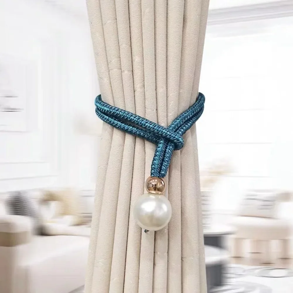 10PCS Adjustable Pearl Curtain Clip Buckle Curtain Holder Pearl Binding Hook Home Decoration Accessories Curtain Tieback