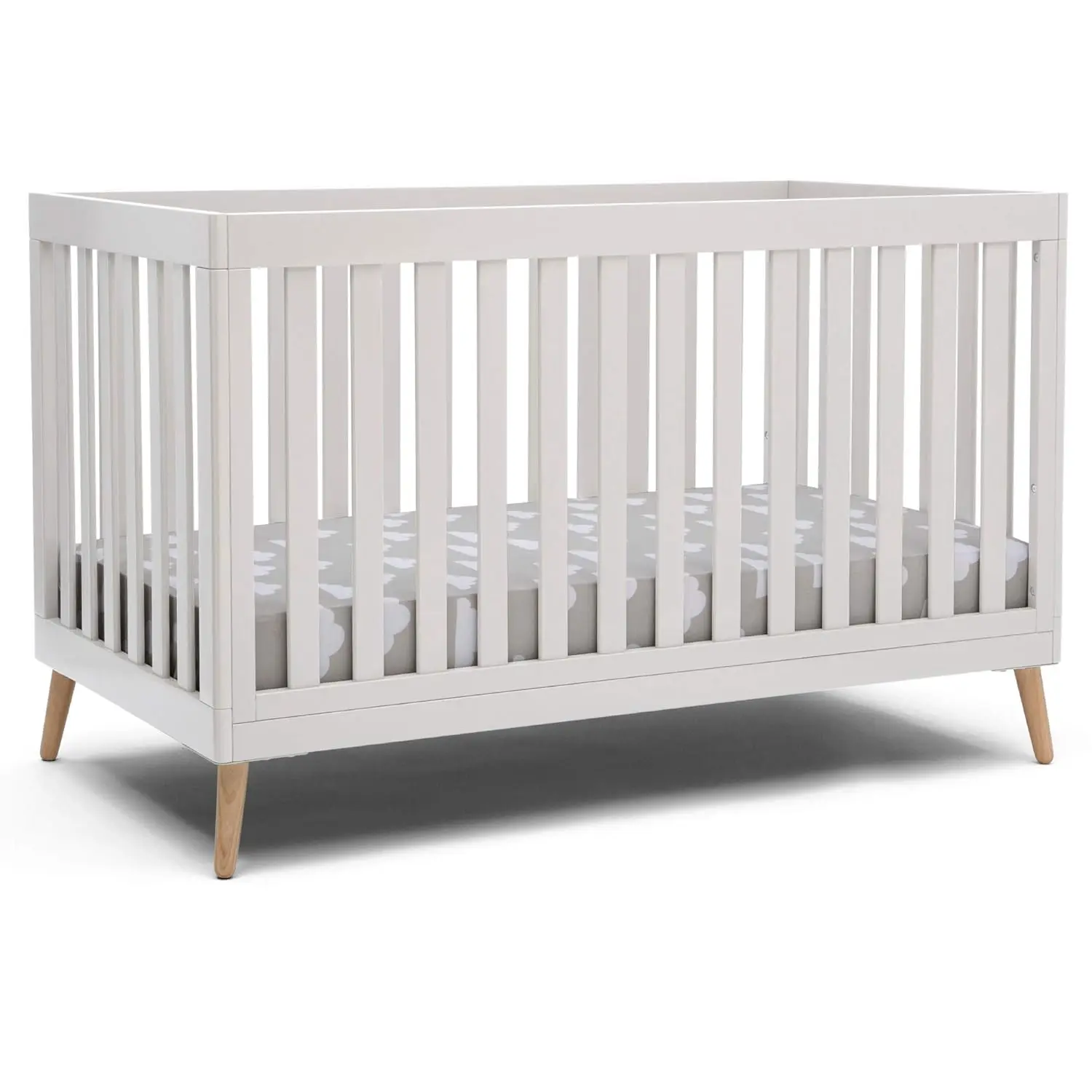 toddler bed ，DaVinci Charlie 4-in-1 Convertible Crib in White, Greenguard Gold Certified ， kids bed