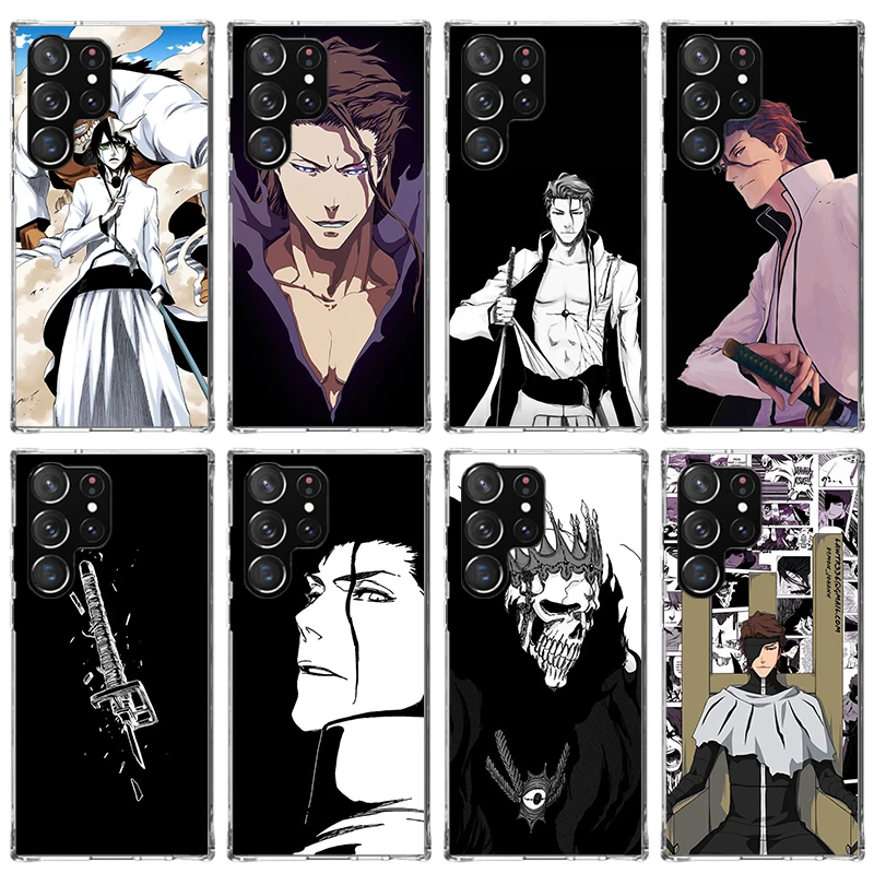 Bleach Aizen Sousuke Phone Case For Samsung Galaxy S23 S24 S25 Ultra S22 + S21 Plus S20 FE Cover S10 S25U Silicone Print Shell S