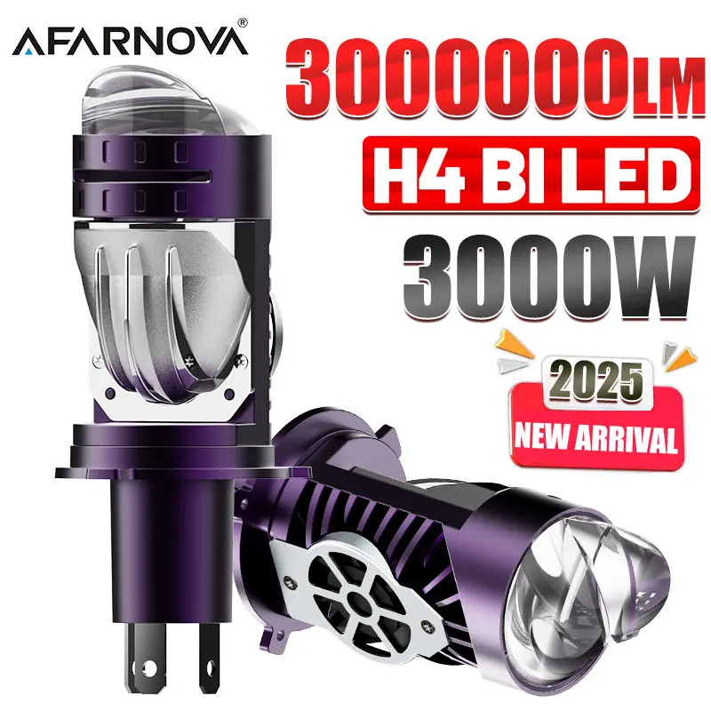 

2500W H4 Bi LED Mini Projector Lens LHD 3000000LM H4 Car Headlight Bulbs Super bright 3000K 4300K Canbus 6500K White Turbo Lamps