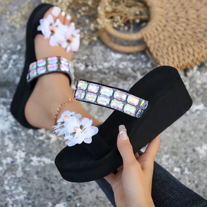 

Women's Bowknot Decor Platform Sandals, Stylish Slip On Summer Sandals, Fashion & Versatile Flats