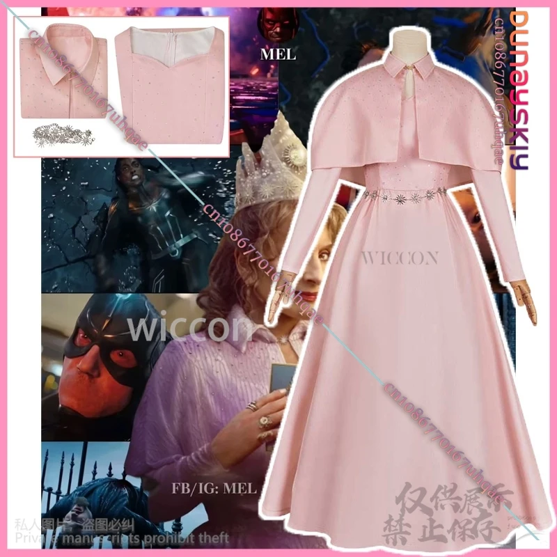 Anime Movie Agathaa Cosplay Lilia Costume Women Girls Pink Dress Lolita Belt Shawl Outfits For Halloween Christmas Customized