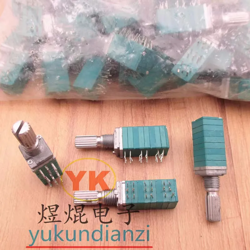 5PCS RK097 6-Link Precision Adjustable Volume Potentiometer B50K Multi-link 6-Channel 18Pin 20PIN Six-Link 18MM Handle IN STOCK