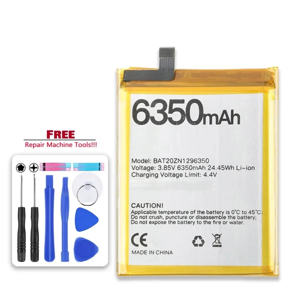 

Аккумулятор для мобильного телефона BAT20ZN 1296350 6350 мАч для DOOGEE S96 Pro Batteria с бесплатными инструментами