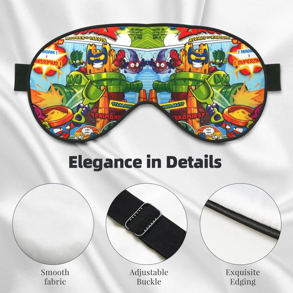 مخصص Supers Zingses لينة السفر قناع عين مزدوجة الجانب الغمامة الإبداعية مغامرة عمل الكرتون لعبة كتلة خارج ضوء إيباتش
