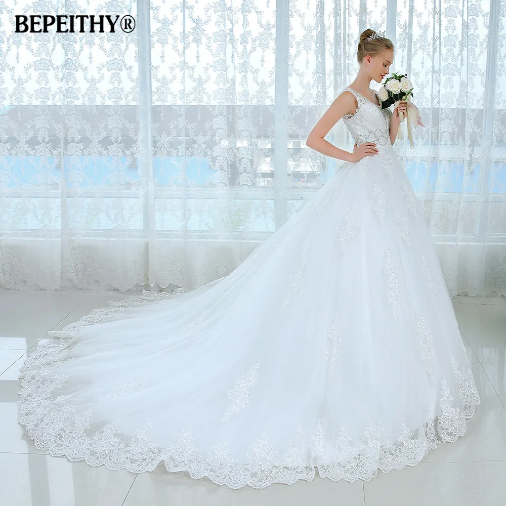 Đầm Vestido Novia Lệch Vai BẦU ĐẦM Dự Tiệc Không Tay Vintage Cỡ Ren Cô Dâu Váy 2021