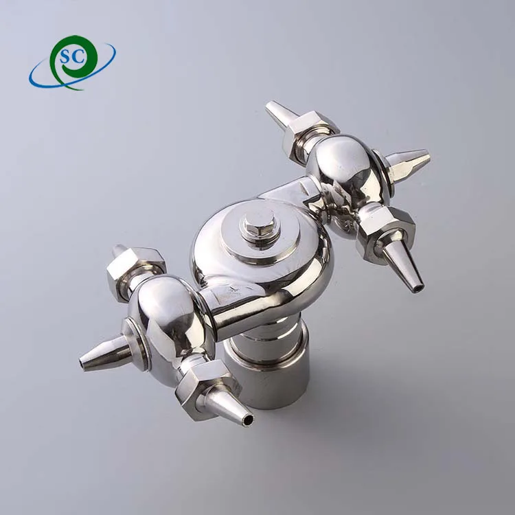 Stainless Steel 304 316L CIP Rotary Spray 360 Degree Cleaning Ball Nozzle Horn Tank Washer Cleaning Ball Sanitary Rotary Cleaner