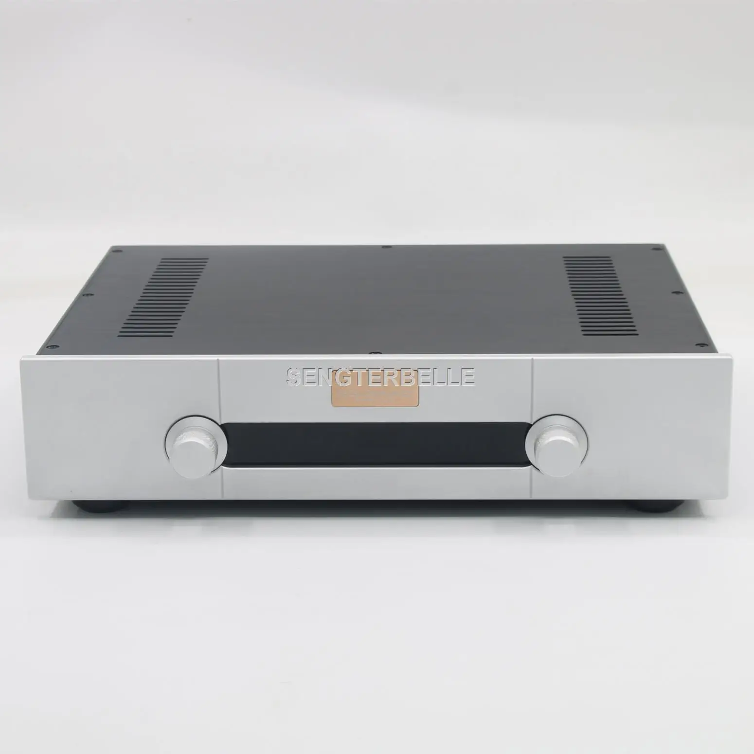 SENGTERBELLE HiFi-Vollaluminium-Vorverstärkergehäuse 430 x 90 x 308 mm Lautstärke-Vorverstärkergehäuse 4