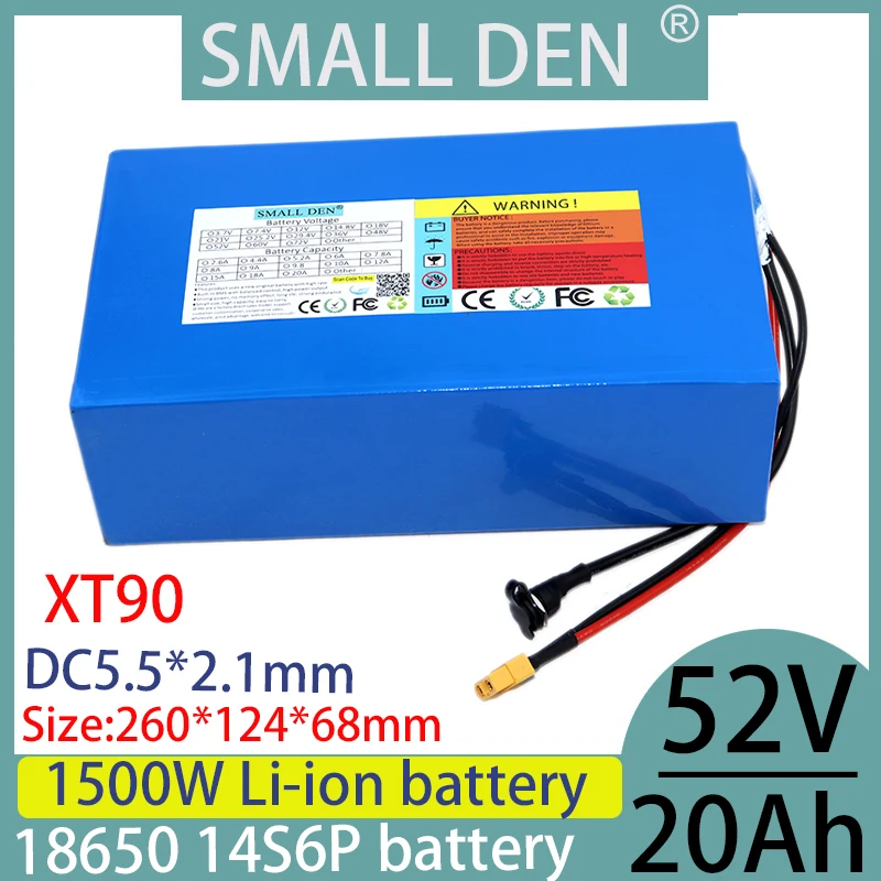 new 52V 20ah 18650 lithium battery pack inverter, handcart, motorcycle, high-power battery electric vehicle 67.2V+2A 3A charger