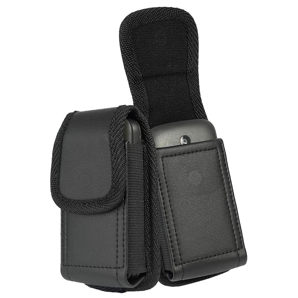 Coldre de telefone para nokia 2760 capa de couro pu masculina flip cinto clipe saco para tcl lg clássico bolsa de telefone