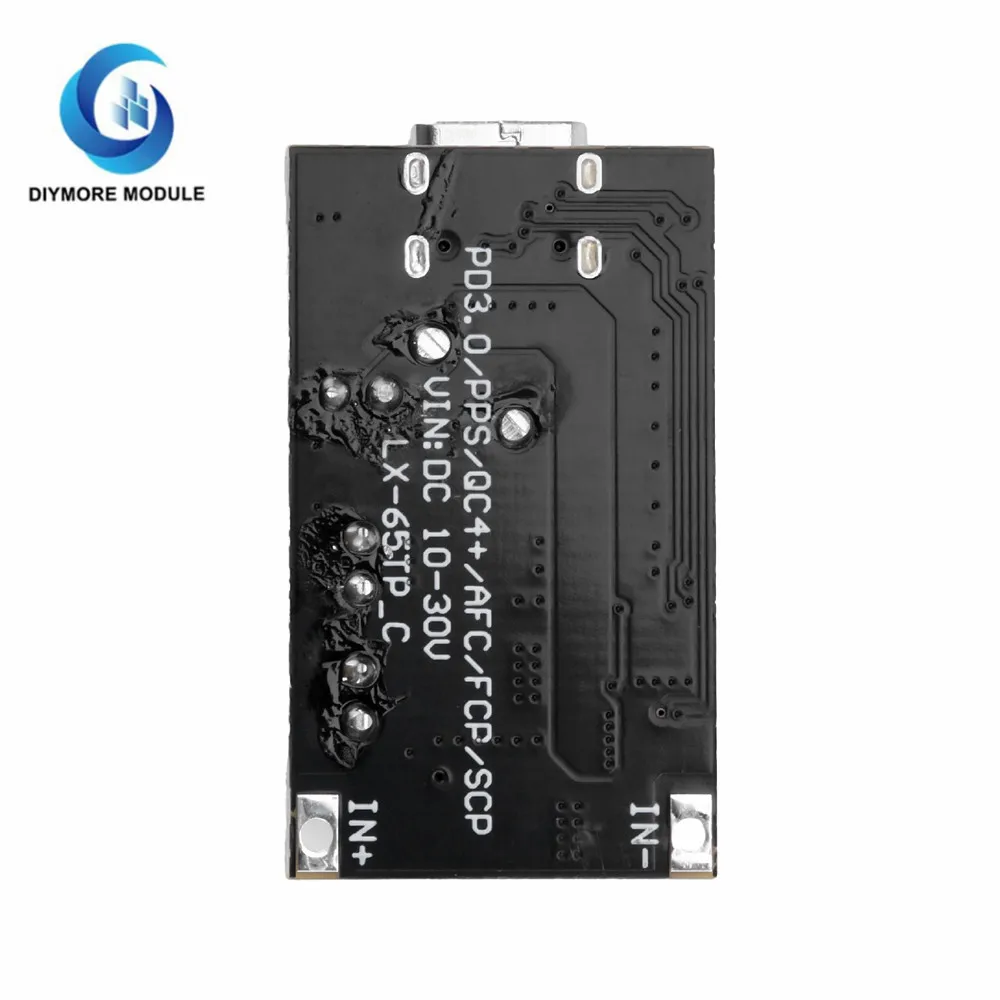 PD65W Module Type-C Cell Phone Charging Fast Charging Car Modification Module DC Buck Support PD3.0 QC3.0 PPS FCP AFC Fast Charg