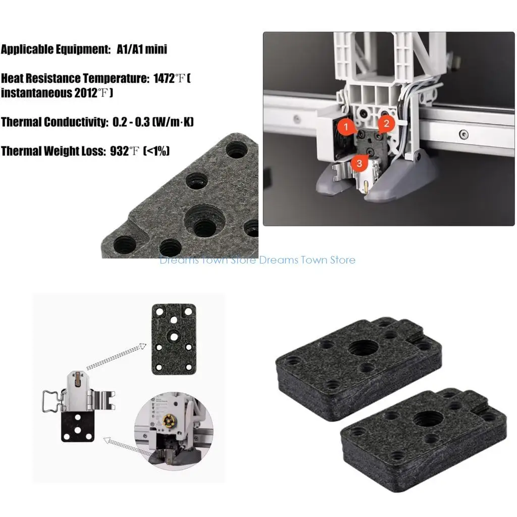 

HX6A Hotend Heating Assembly Printing Hot End Base Heat Dissipation Hot End Printer Assembly Accessories