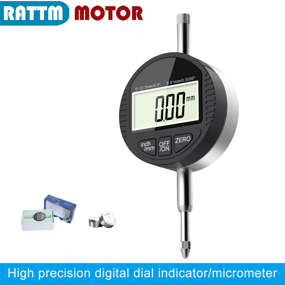 

Высокоточный цифровой циферблатный индикатор микрометра 0–12,7 мм, 0–25,4 мм, порт RS232 для ПК