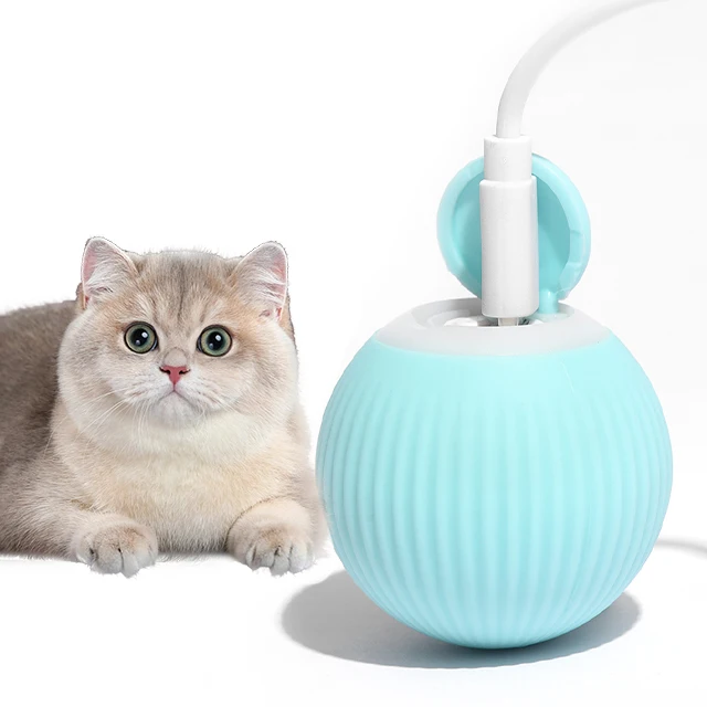 

USB Rechargeable Smart Cat Toys Automatic Rolling Electric Pet Toy for Interactive Training Self-Moving Kitten Toy