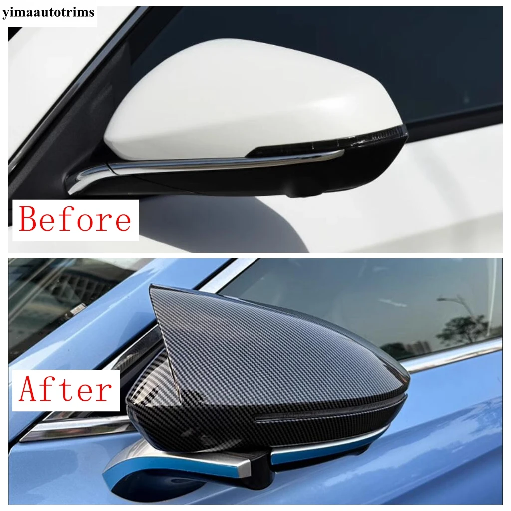 

Car Door Rearview Mirror Protector Shell Cap Cover Trim For OMODA C5 2023 2024 2025 ABS Black / Carbon Fiber Look Accessories