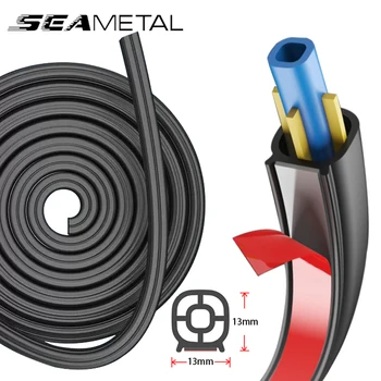 SEAMETAL 5/25M UniversalรถประตูยางซีลแถบอัตโนมัติDouble Layerซีลสติกเกอร์ฉนวนกันเสียงสําหรับรถประตูTrunk SUV