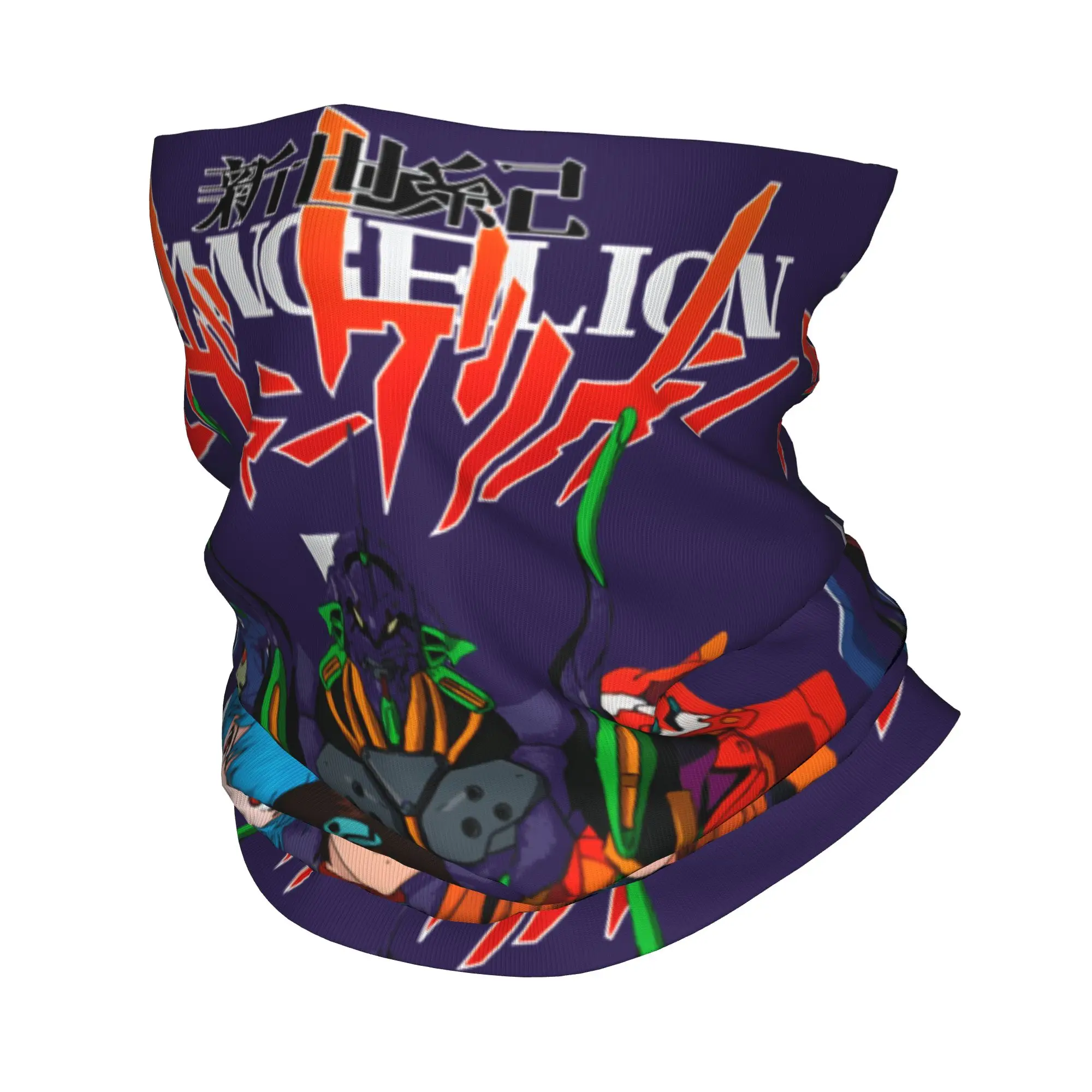 

Custom E-Evangelions Bandana Winter Neck Warmer Men Windproof Wrap Face Scarf for Ski Mecha Style Cartoon Comic Gaiter Headband