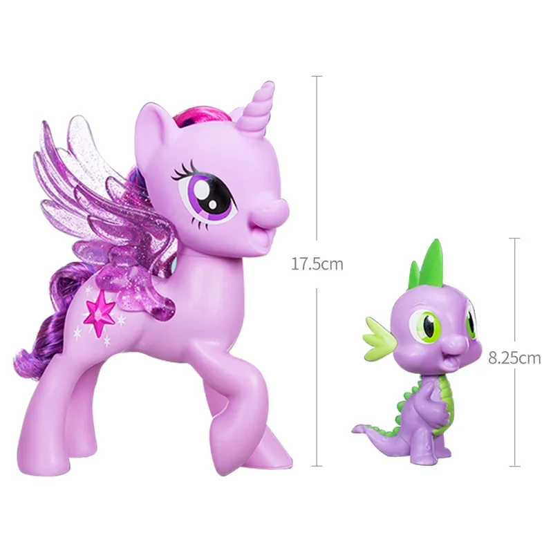 Hasbro Genuine Anime My Little Pony Twilight Sparkle Spike The Dragon Gifts for Children Action Figure Model Toys