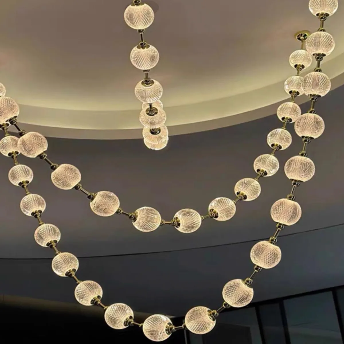 Loft duplex floor empty living room stair light hotel lobby sales personalized French pearl necklace