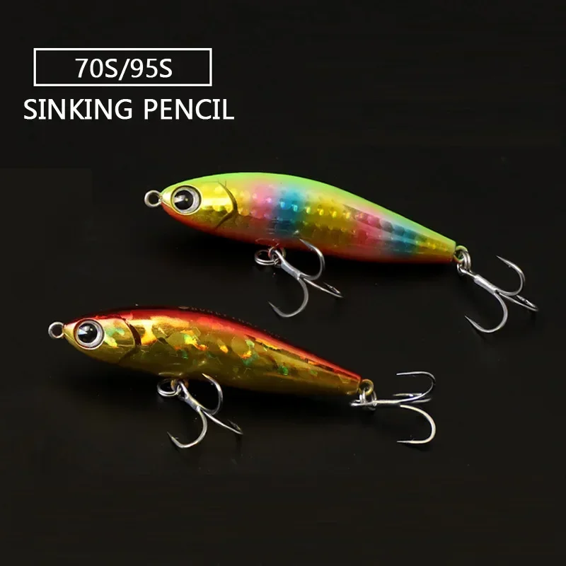 xgnvpy 1pcs 14g 70mm Fishing Lure Pencil Bait Swing Sinking Stickbait Hard Lure for Bass Trout Pike Perch Musky Seabass