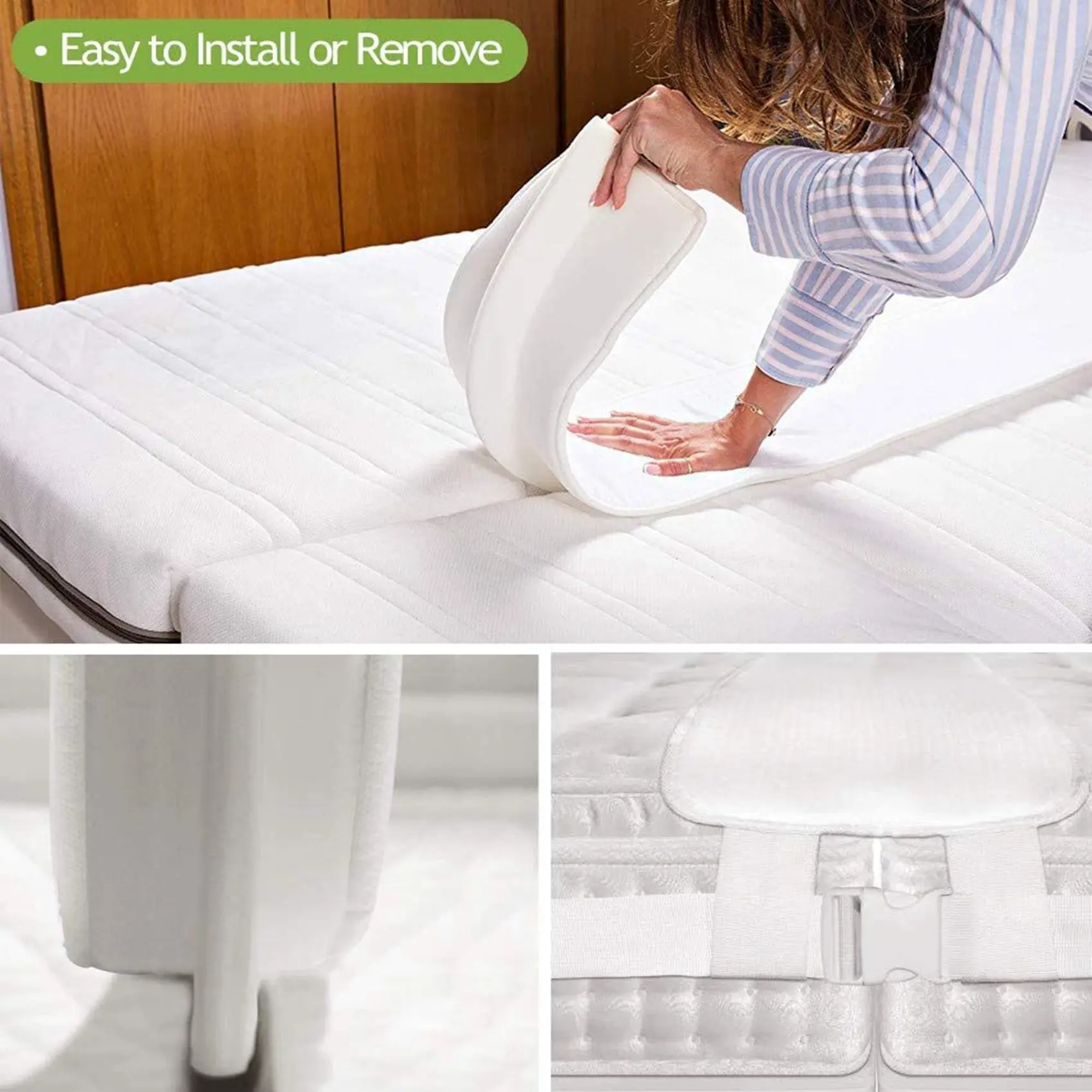 ABVG-2X Bed Bridge Twin To King Converter Kit Adjustable Mattress Connector For Bed Bedspacefiller Twin Bed Connector