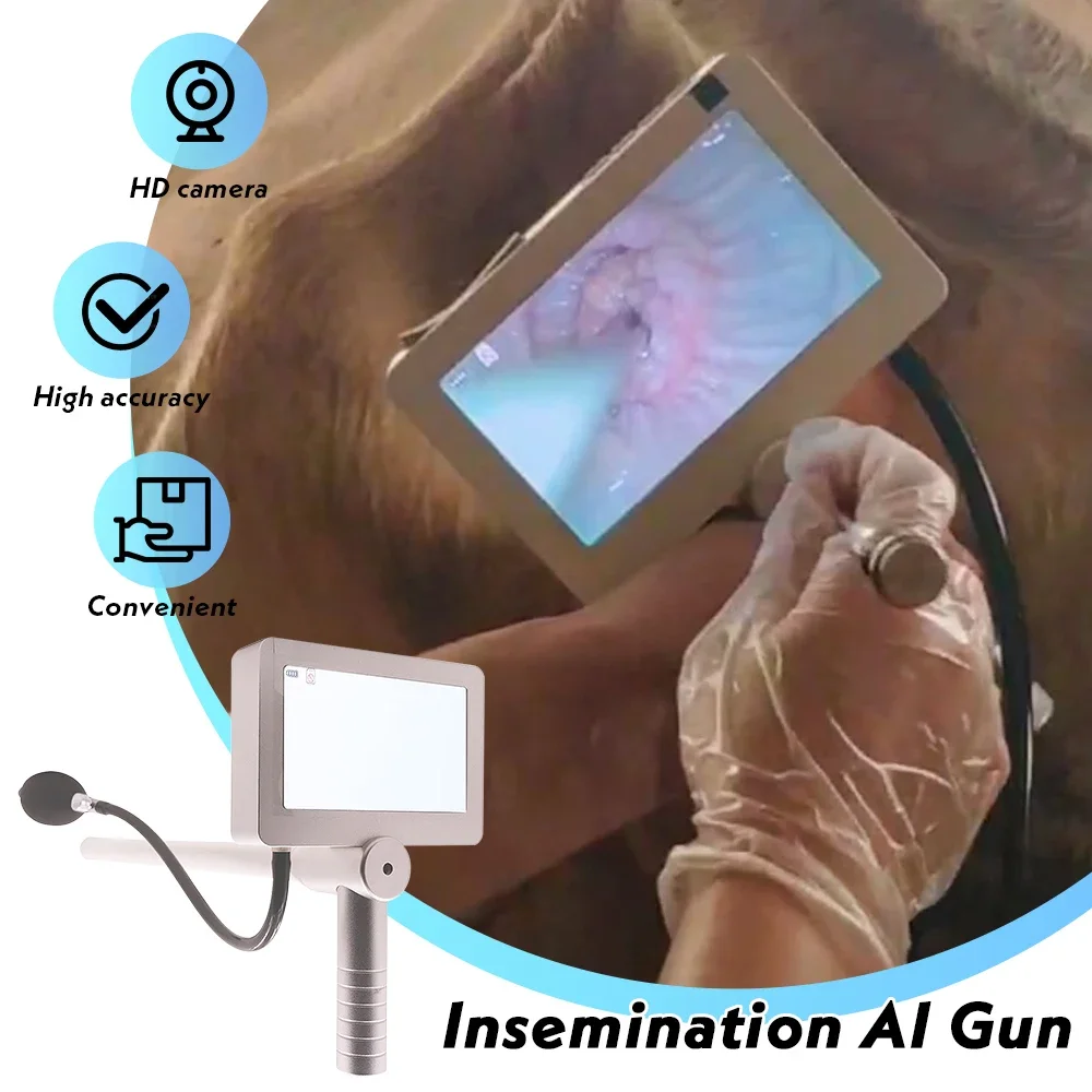 Veterinary Equipment Digital Visual Artificial Insemination Gun for Cattle Cow Artificial Insemination Gun with Camera