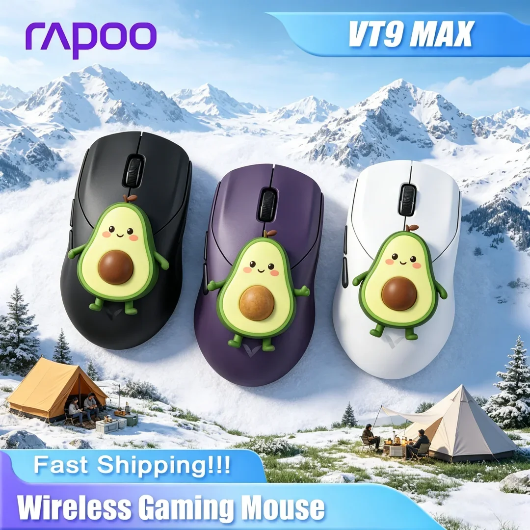 Luxe Refined Rapoo VT9 MAX GEN-2 Wireless Gaming Mouse Boasting True 8K Wireless Polling Rate 53g Featherweight Frame Up