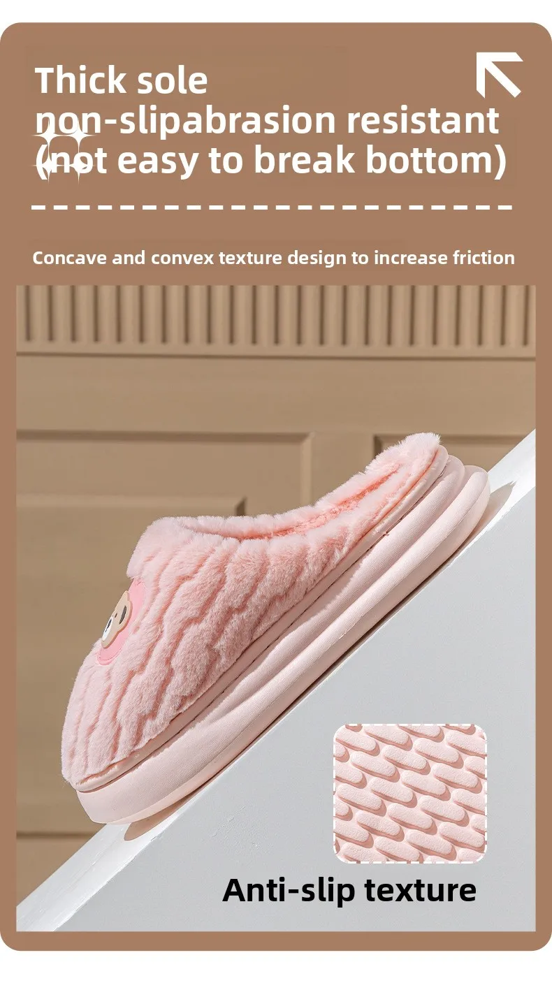 Indoor-Woll- und Samt-Hausschuhe für Damen und Herren – Neuheiten Herbst/Winter 2025 – Warme Thermo-Hausschuhe für Zuhause – Detail 6