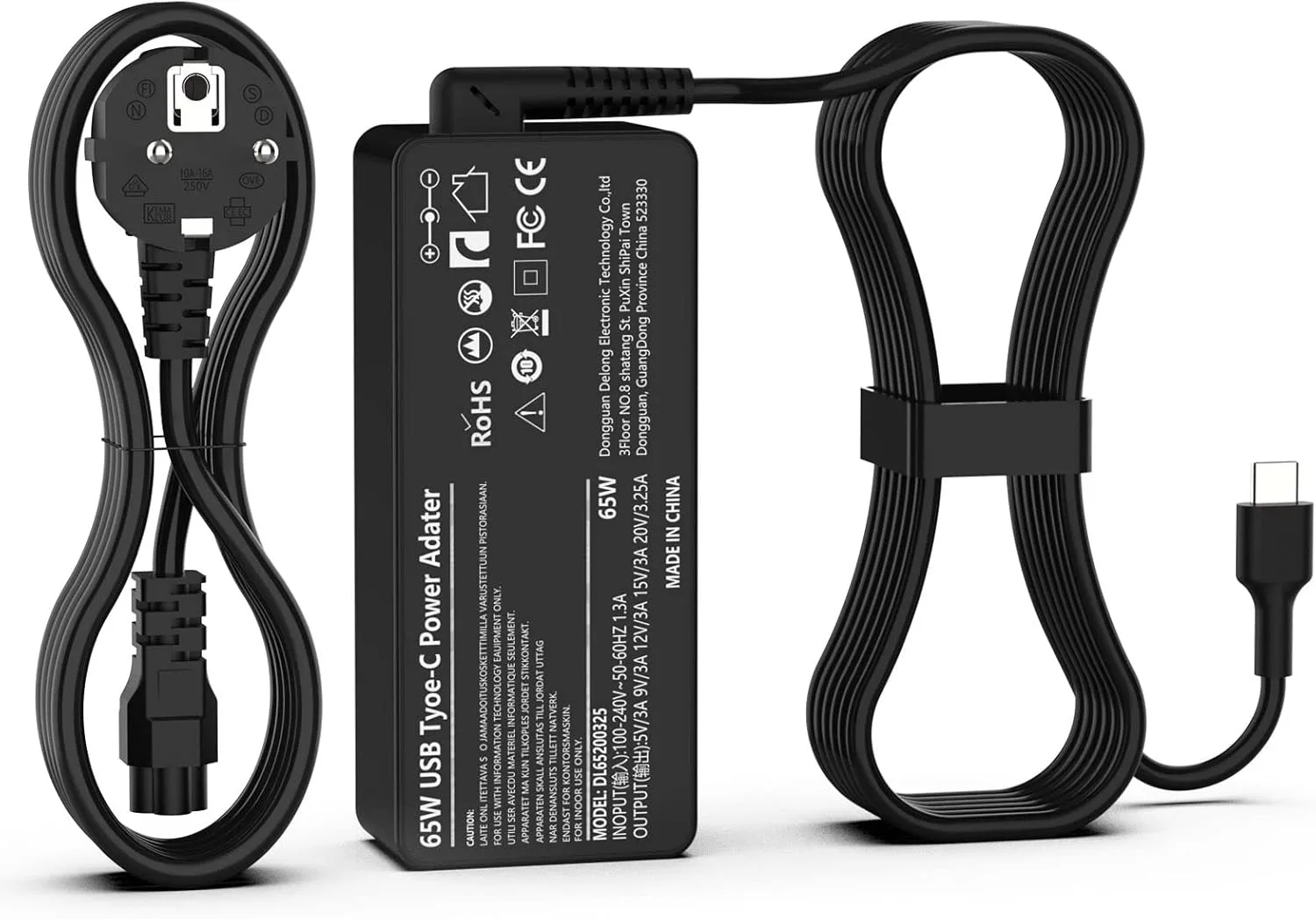 For Cargador HP Portatil 65W USB C para for HP Spectre X360 Elitebook Elite Envy Probook Pavilion Tipo C Ordenador Adaptador