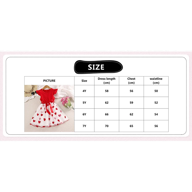 Baby Girl Dress 4-7 Years Summer Girls Red Cute Fashion Flying Sleeve Tulle Dress Cool Breathable Princess Dress For Kids