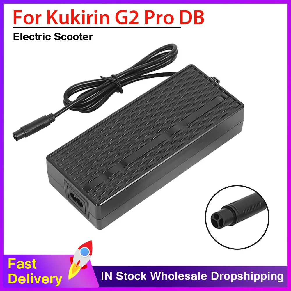 

Зарядное устройство 54,6 В, 2 А для KUGOO Kukirin G2 PRO DB, электрический скутер, зарядное устройство с вилкой ЕС/США, аксессуары, запчасти